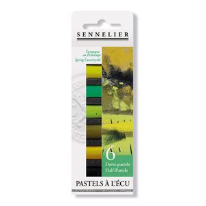 SENNELIER N132288.05 Extra-Soft Halb Pastell 6 Sticks Set, Pigment, Frühling, Set of 6