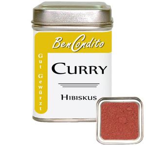 BenCondito I Purple Curry Pulver - Mildes Curry mit Hibiskus 80 Gr. Dose