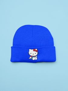 Dziecięce czapki zimowe Hello Kitty urocza czapka z kotem Dziecięca czapka zimowa ciepła Dziewczynka