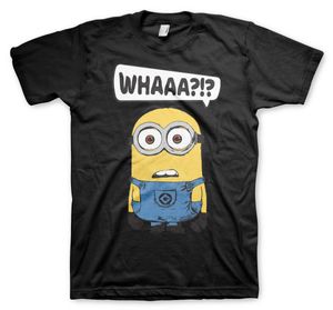 Minions - Whaaa?!? T-Shirt - Large - Black
