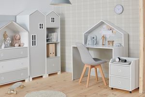 Konsimo Container 2 Schubladen mit Vollauszug "MIRUM", Weiß, laminierte Platte, Kids & Teens, 42,4x54,2x39,9 Konsimo Container 2 Schubladen mit Vollauszug "MIRUM", Weiß, laminierte Platte, Kids & Teens, 42,4x54,2x39,9