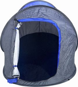 Pop Up Wurfzelt für 2 Personen Blau Outdoor Campingzelt Trekking Festival