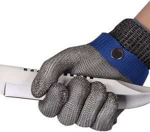 Schnittschutz Handschuhe, Schnittschutzhandschuhe Edelstahl-Metal Mesh Metzgerhandschuh mit,Schutzgrad 5