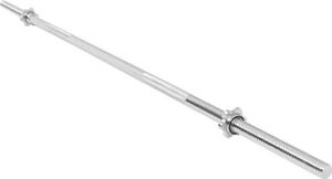 GORILLA SPORTS® Langhantelstange - 170cm, mit 2 Sternverschlüssen, 30mm, bis 200kg belastbar, Griff gerändelt, Rutschfest, Chrom, Silber - Hantelstange, Langhanteln, Langhantel-Stange