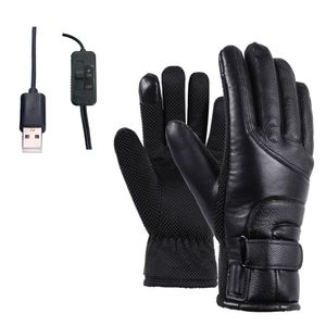 Vyhrievané zimné rukavice Elektrické vyhrievané rukavice napájané z USB Vodotesné vetruodolné vyhrievané rukavice odolné proti opotrebeniu obrazovky