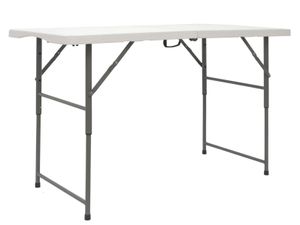 Garten Klapptisch - 120 x 60 cm Höhenverstellbar - Camping Gartentisch Klappbar