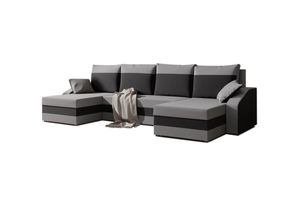 Sofa mit Schlaffunktion WELTA in U-Form, 300x75x140,haiti 14/haiti 17