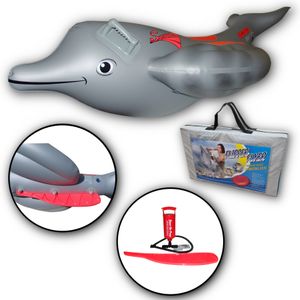 Schwimmtier FLIPPER Aufblasbar Delfin Delphin Badetier Luftmatratze Pool Badeinsel