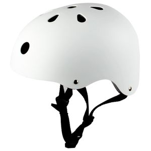 Helm, verstellbar, stoßfest, EPS-Innenfutter, Skating-Fahrradhelm zum Radfahren-Weiß,Größe:S 49-53cm
