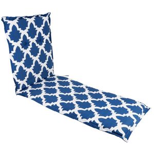 Sonnenliegen Polsterauflage "Sylt" - 195 x 60 cm - Universal Kissen für Gartenliegen - Liegestuhl Auflage Deckchair Liegekissen Liegenauflage
