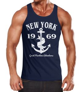 Herren Tank-Top Anker New York Muskelshirt Muscle Shirt Neverless®  L