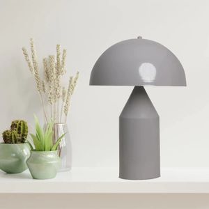 Nachttischlampe Pilz Lampe I Lipeo I Grau Tischlampe | Table Lamp Metall | Mushroom Lamp