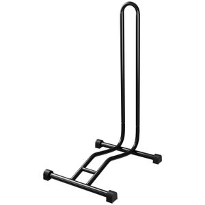 WELLGRO® Fahrradständer - Stahl, sicherer Stand - Farbe schwarz, weiß oder silber wählbar, Farbe:Schwarz