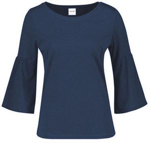TAIFUN Damen Blusen-Shirt T-Shirt 3/4 Arm dunkelblau Grösse: 36 / S