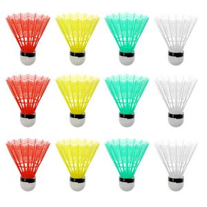 8er Set LED Federball Badmintonball leuchtend Leuchteball Kunststoff Spiel Bunt 