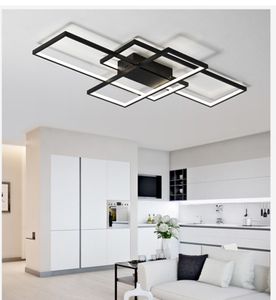 LED moderne Deckenleuchte, mit Fernbedienung, dimmbar, CCT-Steuerung, Esszimmer und Schlafzimmer Schwarz