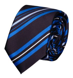 Fabio Farini - Krawatte - Herren Krawatte Schwarz - verschiedene Schwarze Männer Schlips in 6cm Schmal (6cm), Schwarz Blau Weiß - Black Sabbath/Neptune/Chill
