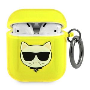 Karl Lagerfeld KLA2UCHFY puzdro pre AirPods 1/2, žlté, Choupette