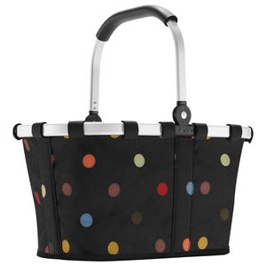 Reisenthel carrybag XS dots Einkaufskorb Picknickkorb Henkelkorb 5 Liter schwarz mit Punkten - Größe XS - Dots
