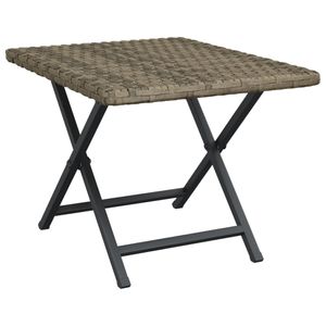 vidaXL Skladací stôl Grey 45x35x32 cm Poly ratan