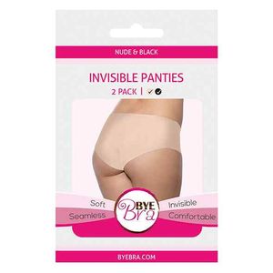 Bye Bra Invisible Hipster (Natur & Black 2-Pack) S