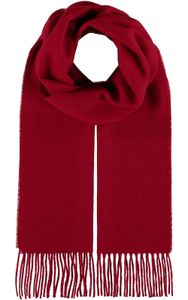 FRAAS Schal Wool Scarf with Fringes Red rot