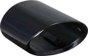 1 Auspuffblende Schwarz oval für 1er BMW Edelstahl poliert Endrohr Blende Chrom e81 e82 e87 e88 LCI 116d 118d 120d 123d e84 X1 16d 18d 20d 23d 25d