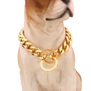 Haustier Hund Welpe Edelstahl Training Choke Kette Halsband Halskette Halsband-24"