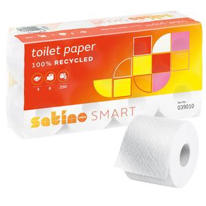 Satino by wepa 039018 Toilettenpapier smart 3-lagig 8 Rollen