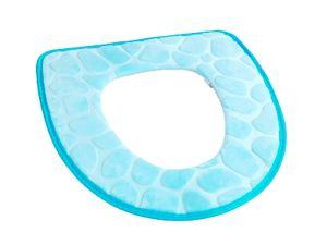 WC-Sitzpolster Memory Foam blau