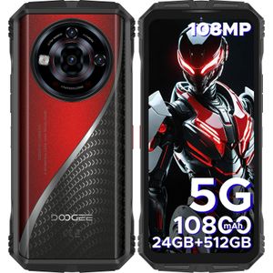 DOOGEE S118 PRO Outdoor Handy 5G, Dimensity 7050, 24GB +512GB,10800mAh/33W, 108MP+20MP Nachtsicht Outdoor Smartphone Ohne Vertrag Android 14, Dual SIM
