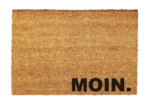 MOIN. Kokos-Fußmatte | Fußabtreter | Türvorleger | Teppich | 40 x 60 cm | mit Spruch | Geschenk | Weihnachten | Geburtstag | Einzug |