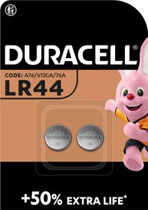 DURACELL Alkaline Knopfzelle "Electronics" LR44 2er