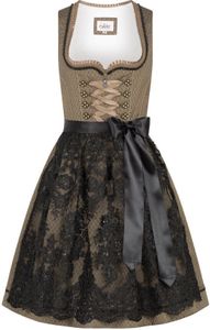Mini Dirndl Erika in Gold von Nübler, Größe:44