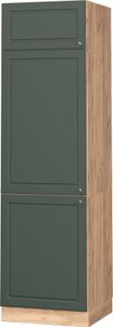 Vicco Kühlumbauschrank Fame-Line, 60 cm, Grün-Gold Landhaus/Goldkraft Eiche