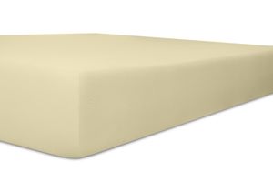 Kneer - Spannbetttuch - Qualität 93 *Exclusive-Stretch - Farbe:  26 Ecru - Größe: 200/220 - 200/240 cm