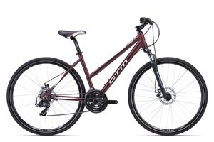 Hybrid Fahrrad Dame CTM 28" - MAXIMA 2.0 - Bordeaux (Große L)