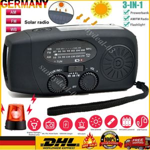 Melario 3in1 Notfall Solar Handkurbel Dynamo AM/FM Radio LED Taschenlampe USB Werkzeug