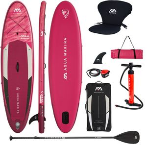 AQUA MARINA CORAL SUP Board Stand Up Paddle aufblasbar Surfboard KAJAK SITZ
