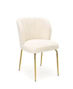 HALMAR Jídelní židle K474 - krémová / zlatá