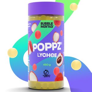 POPPZ Popping Boba - Fruchtperlen für Bubble Tea | Litschi- Fruchtige Tapioka Perlen von Bubble Mania - 450 G