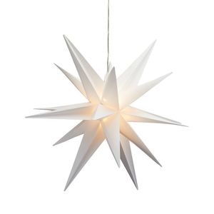 Stern Weihnachtsstern LED Ø 60 cm in&outdoor Timer weiß Beleuchtung Batterie
