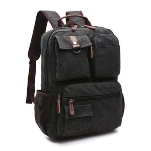 Herren Business Laptop Bag Studenten Multi-Taschen Rucksack outdoor Reise Daypack Atmungsaktiv Schultasche (Schwarz)