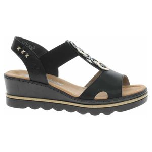 Rieker Damen Keil-Sandalette schwarz