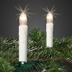 Lichterkette Kerzen innen, 10 Lichter, Lichtlänge 360cm, Schaft weiß, Stecker Lichterkette Kerzen innen, 10 Lichter, Lichtlänge 360cm, Schaft weiß, Stecker