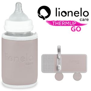 Lionelo Thermup Go Flaschenwärmer Baby, Tragbarer Multifunktional Sterilisator für Babyflaschen, Babykostwärmer und Warmhaltung, Rosa