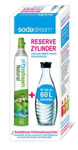 SodaStream Reserve-Zylinder 50-60 ltr + Glas - Karaffe