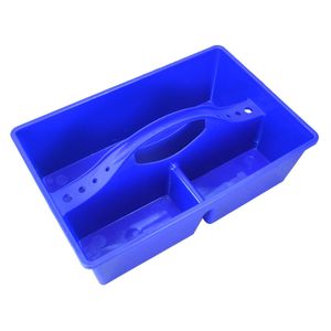 Putzkiste Putzkasten Werkzeugkiste Tragekiste Box Tragebox Putzbox offen , Farbe:blau