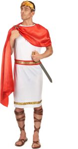 Kostým rímskeho cisára Caesara bielo-červeno-zlatý