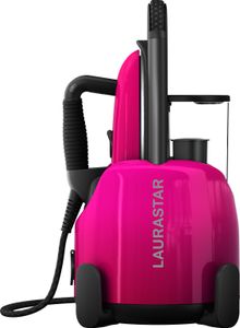 Laurastar Lift Plus Pinky Pop, 3-in-1 Bügelstation, Entknittert, Bügelt & Reinigt, Hygienischer Dampf, Alu-3D Sohle, Vertikales Bügeln